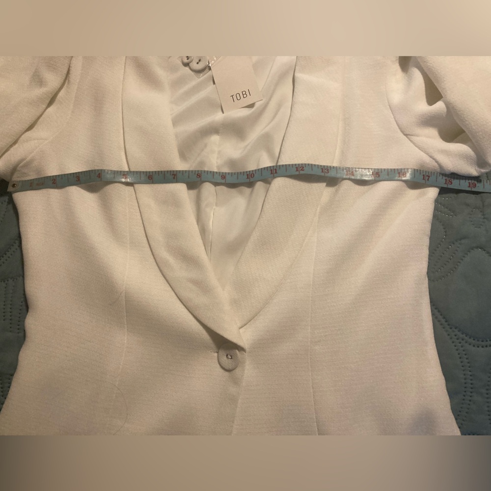Tobi Hi Low Woman’s Dressy Blazer/Jacket White Size L - Picture 7 of 8